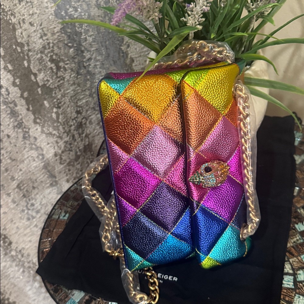 Kurt Geiger Rainbow Quilted Shoulder Bag, Mini